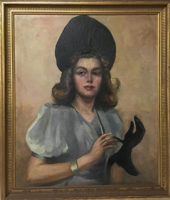 Lot 228 - H. Goddard, first half 20th century, oil on canvas - portrait of a lady, signed, in gilt frame