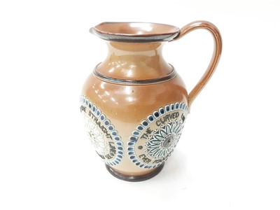 Lot 1155 - Doulton Lambeth jug 'Follow the straight line'