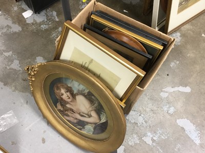 Lot 349 - Collection of mixed pictures and prints to include reproduction engravings, oils and other works (qty)