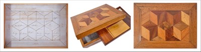 Lot 783 - Good quality 19th century specimen wood work box