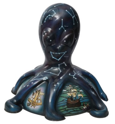 Lot 35 - Journey of a Thousand Stars by Mik Richardson – Night sky depicting stars and constellations, base with compass and navigation motifs
