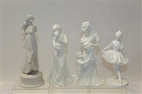 Lot 1048 - Two Royal Worcester figures - First Kiss and...