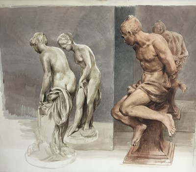 Lot 221 - David Hill (1914-1977) watercolour - Bound slave