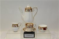 Lot 1049 - Royal Albert Lady Hamilton six place coffee set