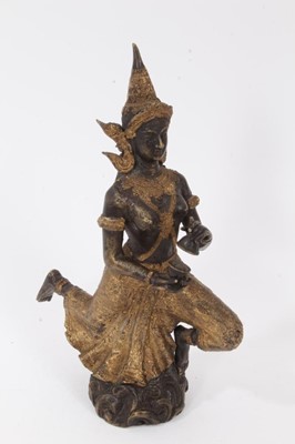 Lot 837 - Burmese gilt bronze dancing figure