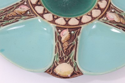 Lot 37 - Victorian Minton Majolica oyster plate