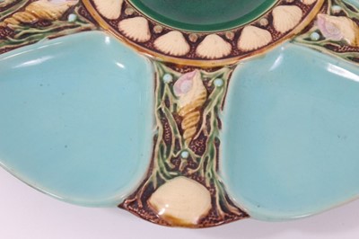 Lot 38 - Victorian Minton Majolica oyster plate
