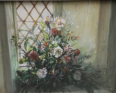 Lot 22 - Margaret Glass pastel, summer flowers
