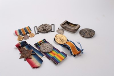 Lot 752 - First World War 1914 - 15 Star named to 2849 CPL S.T. Lidbetter. S. Staff: R. Together with. Victory medal named to 2849 A. SJT. S. T. Lidbetter. S. Staff. R., together with miniature medals