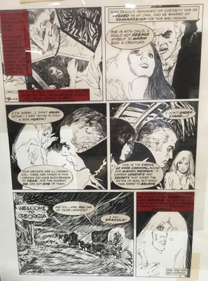 Lot 3 - Horror Comic Book interest: Attributed to Estaban Moroto (b. 1942) two illustrations for a comic book publication
