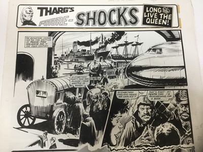 Lot 6 - Comic Book Interest: series of 6 pages of original illustrations to 2000AD