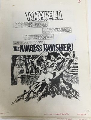 Lot 7 - Comic Book interest: Attributed to Jews Ortiz (1932-2013) series of twelve original illustrations for Vampirellla