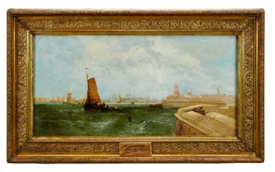 Lot 1286 - William Calcott Knell 
An extensive view of Portsmouth Harbour, oil on canvas, signed 
and dated 1894, in gilt frame. 61 x 31cm.