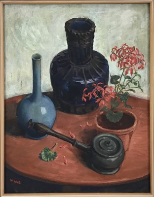 Lot 133 - William A Hogg (mid 20th century) oil on canvas, still life