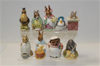 Lot 1070 - Nine Beswick Beatrix Potter figures - Tom...