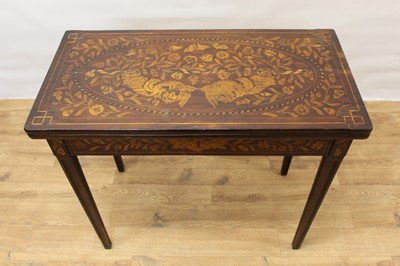 Lot 1495 - Early 19th century Dutch floral marquetry card table