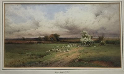 Lot 136 - Henry John Sylvester Stannard (1870-1951) watercolour - Sheep in a landscape