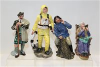 Lot 1073 - Four Royal Doulton figures - The Lifeboat Man...
