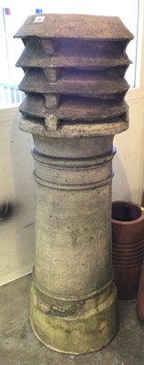Lot 1507 - Very large antique chimney pot, 129cm high