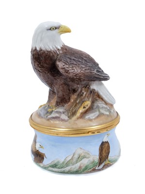 Lot 726 - Elliot Hall enamelled limited edition eagle bonbonière