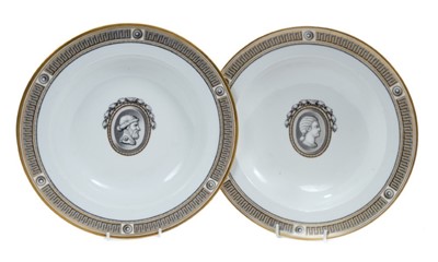 Lot 180 - A pair of Vienna plates, painted in neoclassical style, circa 1780