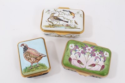 Lot 710 - Three enamel boxes