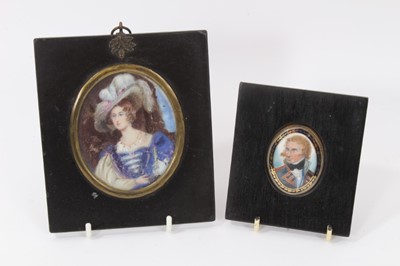 Lot 925 - Early 19th century portrait miniature on ivory depicting Nelson
