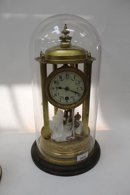 Lot 2425 - Large perpetual motion mantle mantel clock under dome