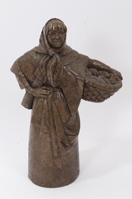 Lot 931 - Trevor Sowden (Contemporary) bronze resin figure - Fishergirl, numbered 3/20, 34cm high