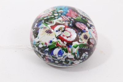 Lot 280 - 19th century Clichy miniature scrambled cane paperweight