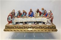 Lot 1085 - Impressive Capodimonte porcelain figure group -...