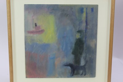 Lot 1899 - Caroline McAdam Clark (b.1947) oil on board - Watcher in the Shadows, signed, 30cm x 29cm, in glazed frame