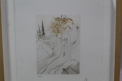 Lot 1897 - Salvador Dali (1904-1989) signed limited edition drypoint etching - La Fiancée du roi de Garbe, 1972, 104/150, 36cm x 24cm, in glazed frame  
Provenance: Goldmark Gallery, Rutland