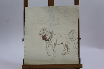 Lot 1710 - George Soper (1870-1942) pencil and ink drawing - Workhorse, 30cm x 28cm, together with an Eileen Alice Soper (1905-1990) pencil drawing - The Furry Hat, 18cm x 11cm, both unframed (2)  
Provenance...