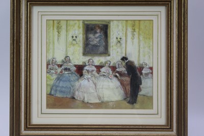Lot 1906 - John Strickland Goodall (1908-1996) watercolour - The Dancing Partner, signed, 20cm x 24cm, in glazed gilt frame