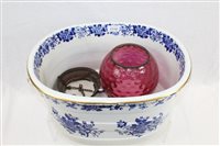 Lot 1114 - Victorian Copeland pottery blue and white...