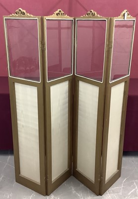 Lot 1523 - Early 20th century four fold screen