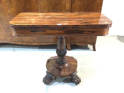 Lot 983 - Rosewood card table