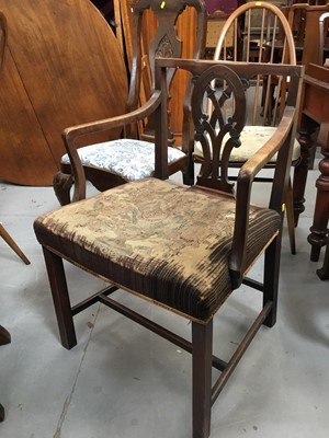 Lot 923 - 19 th century mahogany elbowchair