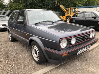 Lot 18 - 1989 Volkswagen Golf GTi, 3 door hatchback, 1.8 litre, 5 speed manual, Reg. G465 WRW, finished in Helios Blue, with grey cloth interior, MOT until September 2022. This 35,000 mile GTi has been in t...