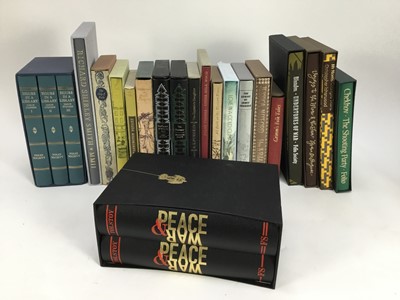 Lot 2016 - Twenty-three volumes of Folio Society books, including Tolstoy, Chekhov, Bronte, etc