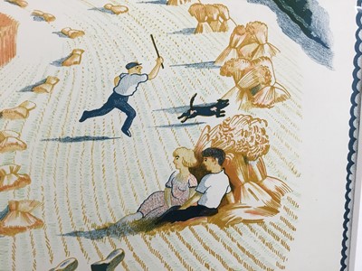 Lot 1130 - *John Northcote Nash (1893-1977), lithograph from the School Prints series - Harvesting, 48.5cm x 75cm, in glazed frame