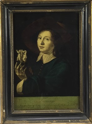 Lot 2019 - Jenny Simpson (1931-2020), Georgian-style glass pictures, framed and glazed - five portraits