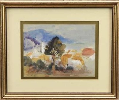 Lot 1156 - Robert G. D. Alexander (1875-1945) pencil and watercolour - view of Laigueglia, 14cm x 18.5cm, in glazed gilt frame