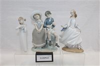 Lot 1110 - Five Lladro figures - to include dancing...