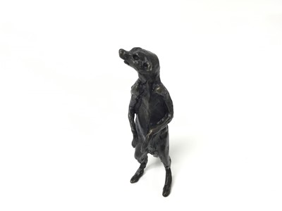 Lot 2373 - Jonathan Sanders for Nelson & Forbes - limited edition bronze sculpture of Meerkat Ginger no. 50 of 250, with original box and packing