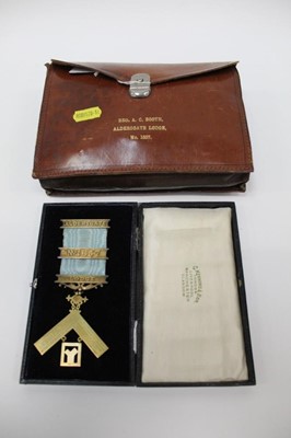 Lot 2377 - Aldersgate Masonic items including Jewel relating to Bro. A. C. Booth