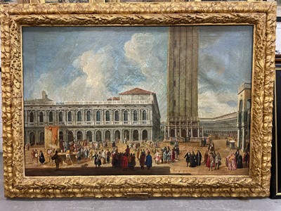 Lot 1285 - Studio of Miguel Canals (20th century) after Canaletto - St Marks Square, Venice