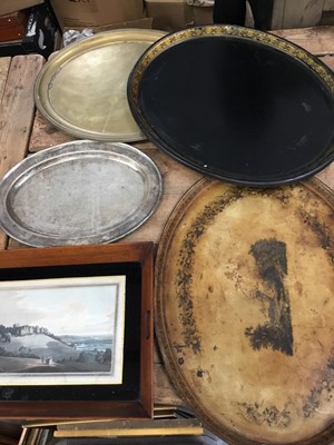 Lot 78 - 19th century tôle ware tray and various trays