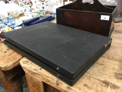 Lot 77 - Set of twelve 19th century Continental white metal dinner knives with steel blades in fitted case